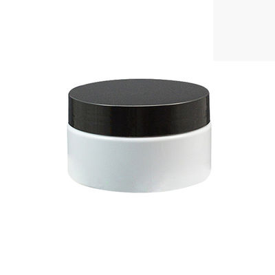 De Container100ml witte lege plastic kruik van de schoonheidsmiddelenopslag met zwart deksel