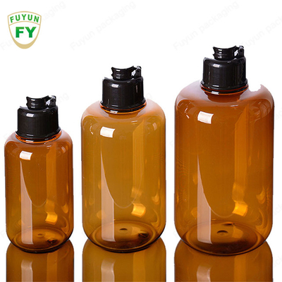 10.14oz Amber Clear Shampoo Lotion Bottle met Flip Top Cap