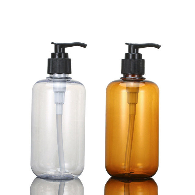 Het Schermdruk van Amber Empty Plastic Shampoo Bottles 6.8oz