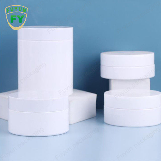 Galvaniseer Huisdieren Kosmetische Containers met Witte Deksels 50ml 150ml 250ml
