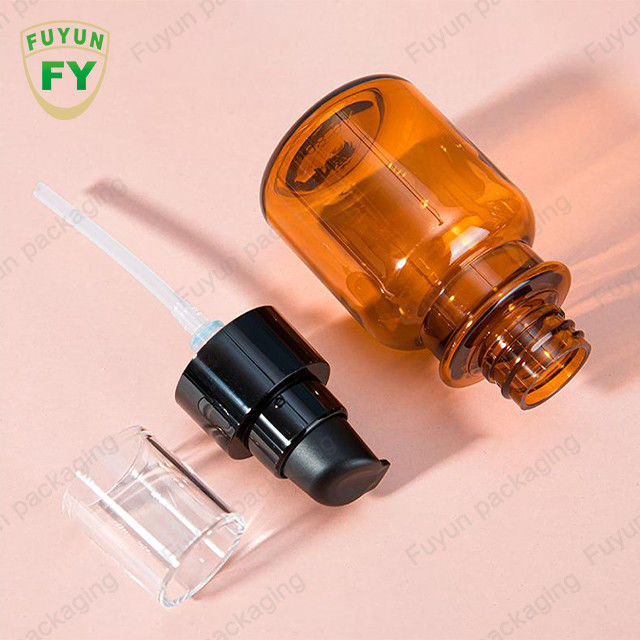 Plastic Brede Mond 15Ml 300Ml Amber Bottle For Cosmetic Packaging
