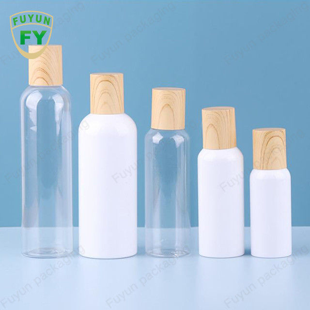 De transparante Flessen die van de HUISDIEREN100ml Plastic Pomp met Wateroverdracht Houten Stijl drukken