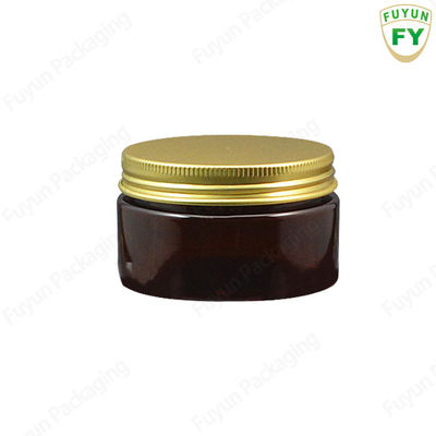 Plastic het Aluminiumdeksel van 3,5 Oz Amber Wide Mouth Jar With