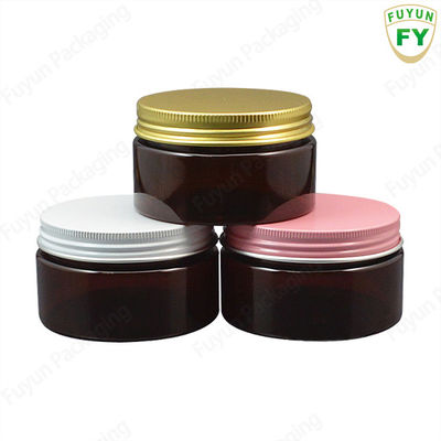 Plastic het Aluminiumdeksel van 3,5 Oz Amber Wide Mouth Jar With
