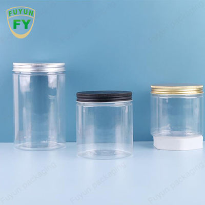 Transparant van de het Suikergoed Breed Mond van de Voedselopslag de Kruik Wit HUISDIER Plastic 100ml 300ml