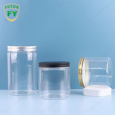 Transparant van de het Suikergoed Breed Mond van de Voedselopslag de Kruik Wit HUISDIER Plastic 100ml 300ml