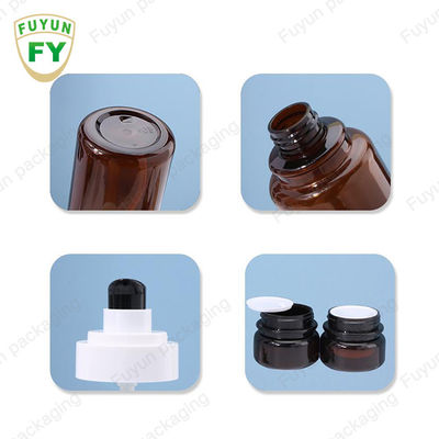 Fuyun40ml 60ml Amber Skincare Plastic Pump Bottles Ononderbroken Nevel