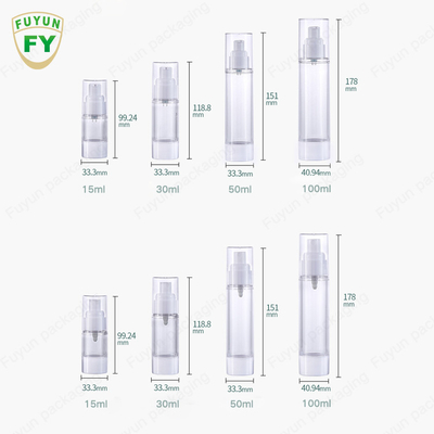 de Lotioncontainer van 1oz 60ml 80ml 100ml pp Mini Airless Cosmetic Bottle Plastic