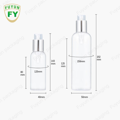 van de Pompflessen van 75ml 100ml 250ml de Plastic het Serumtoner Zilveren Container van de Lotionpomp