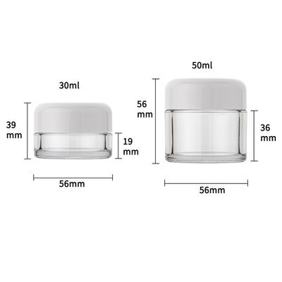 Plastic Glanzende de Roomkruik van Skincare van het Handoog Gezichts met Wit GLB 30ml 50ml